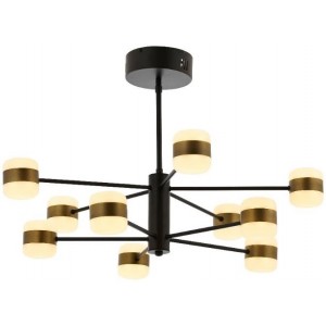 METAL LED and ACRYLIC ANTIQUE and BLACK COLOR CHANDELIER 65 CM DIAMETER LOAD: 50 CM